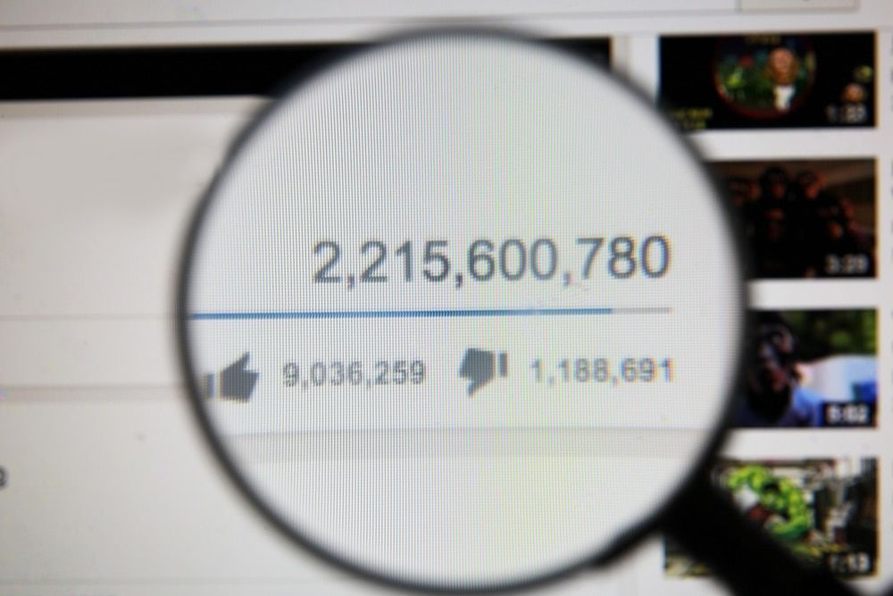 How is the number of views on youtube calculated?